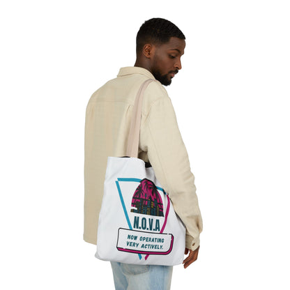 Personalized Initial Quote Building View Canvas Tote Custom Name