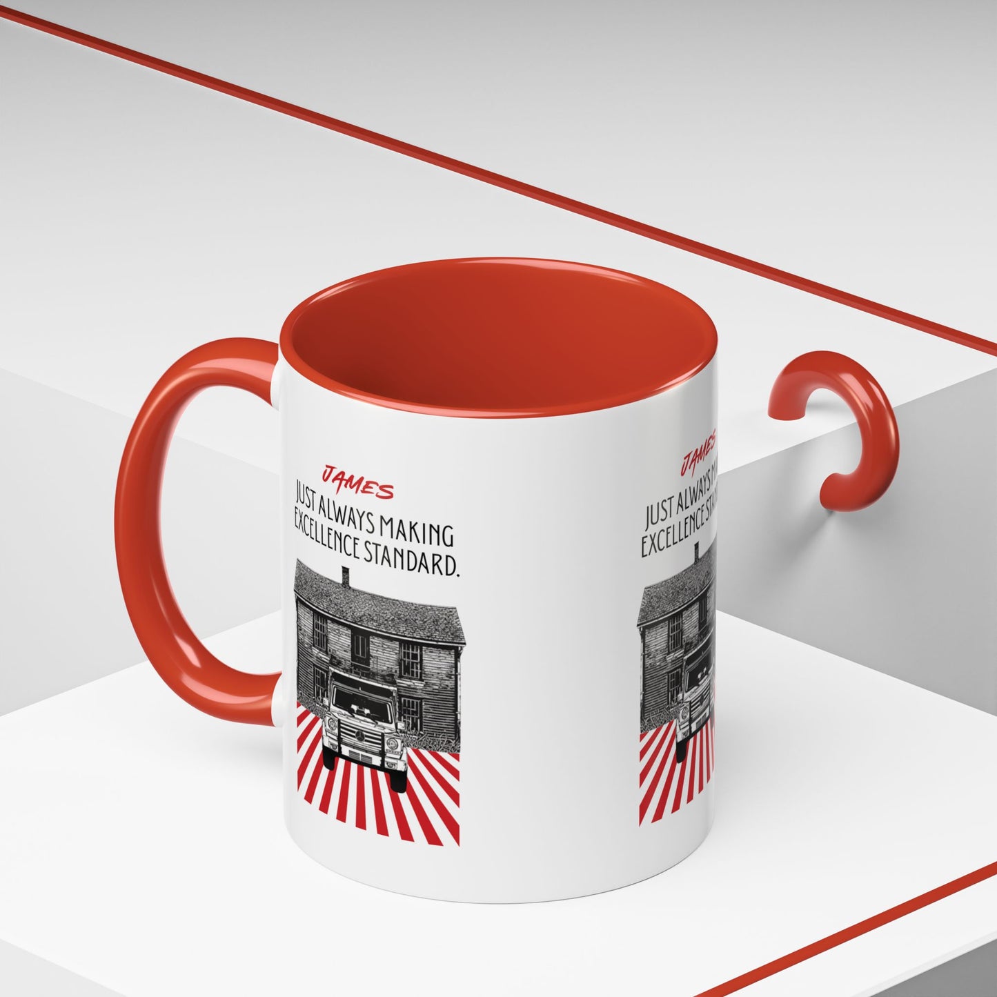 Personalized Vintage Car Accent Coffee Mug