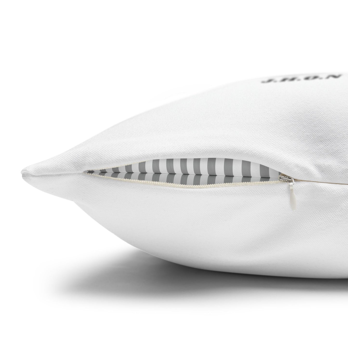 Personalized Initial Quote Circled Eagle — Custom Sayings on Square Poly Canvas Pillowcase