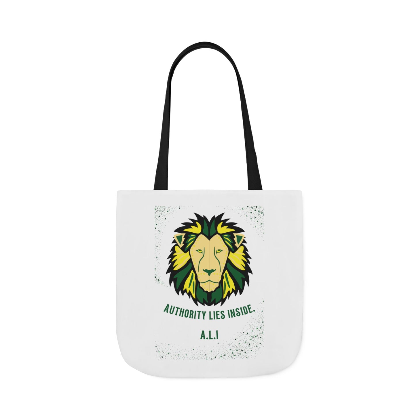 Personalized Initial Quote Lion Canvas Tote Custom Name