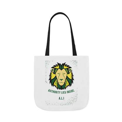 Personalized Initial Quote Lion Canvas Tote Custom Name