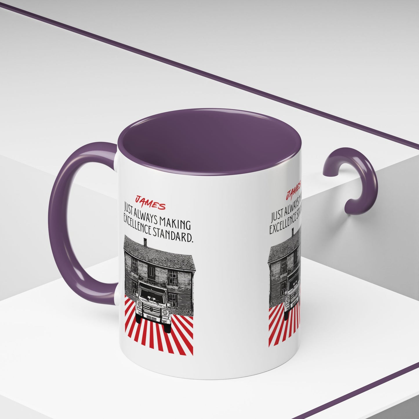 Personalized Vintage Car Accent Coffee Mug