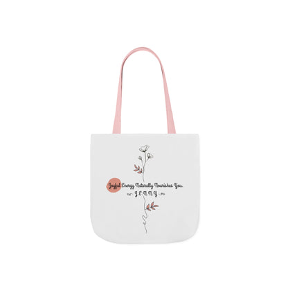 Personalized Initial Quote Floral Minimalist Canvas Tote Custom Name