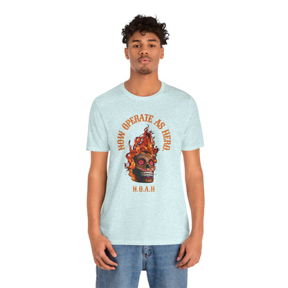 Personalized Fiery Skull Graphic Tee
