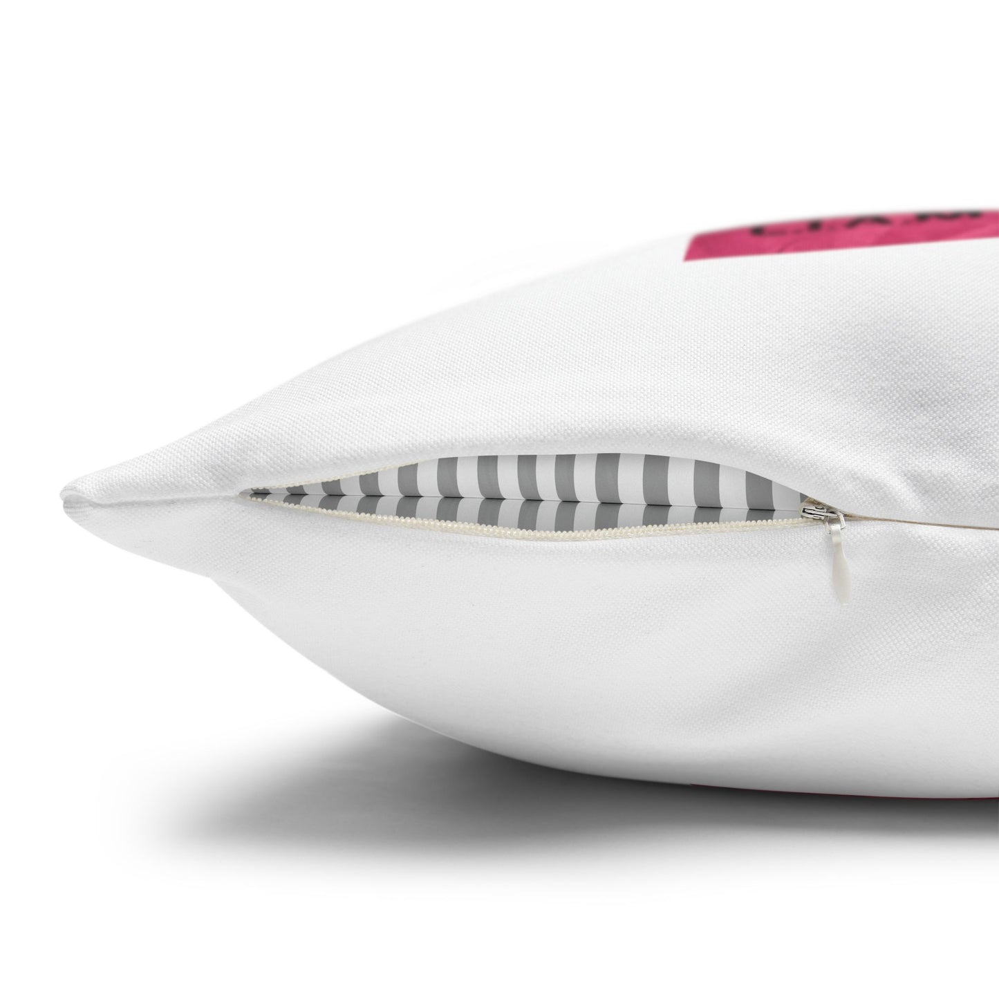 Personalized Initial Quote Owl — Custom Sayings on Square Poly Canvas Pillowcase