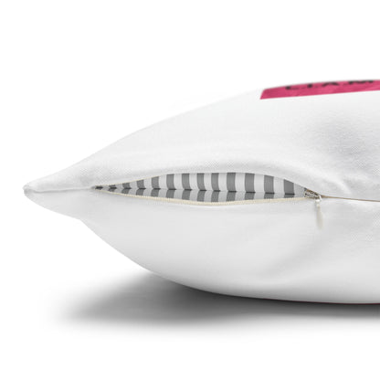 Personalized Initial Quote Owl — Custom Sayings on Square Poly Canvas Pillowcase