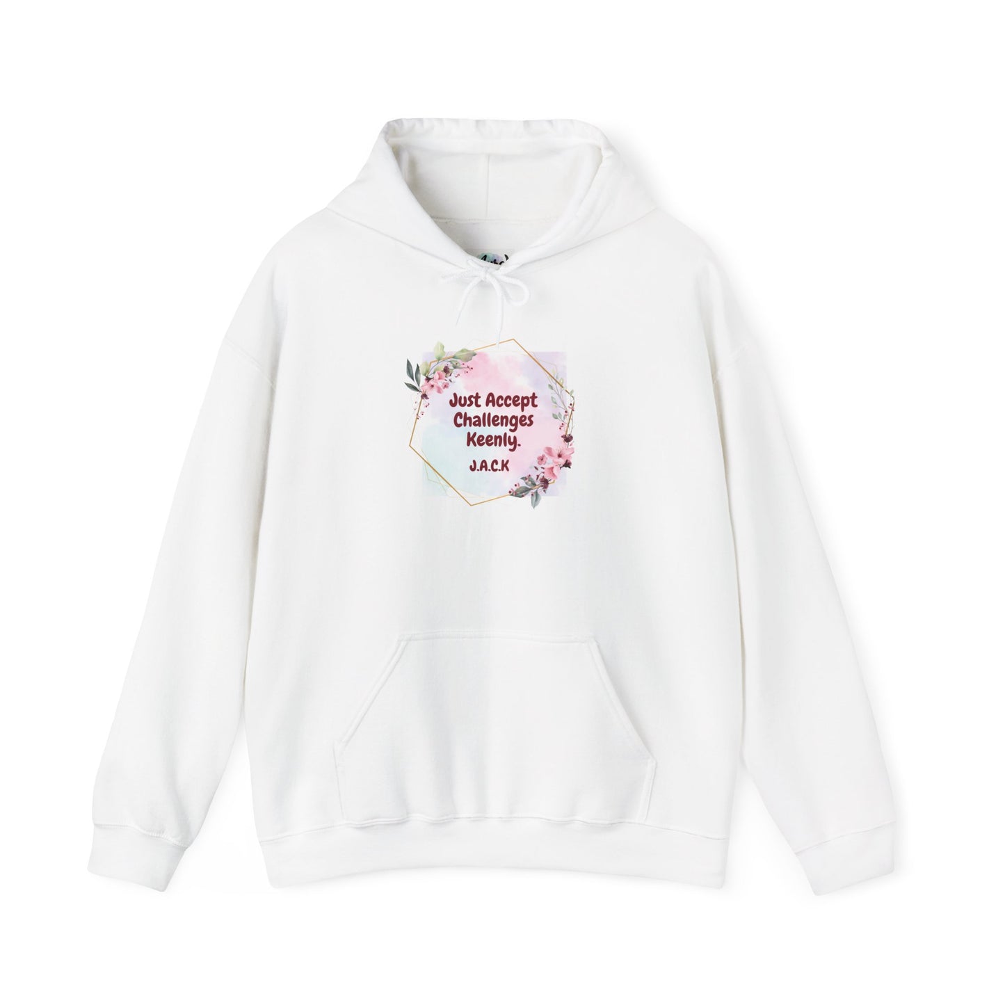 Personalized Floral Frame Hooded Sweatshirt