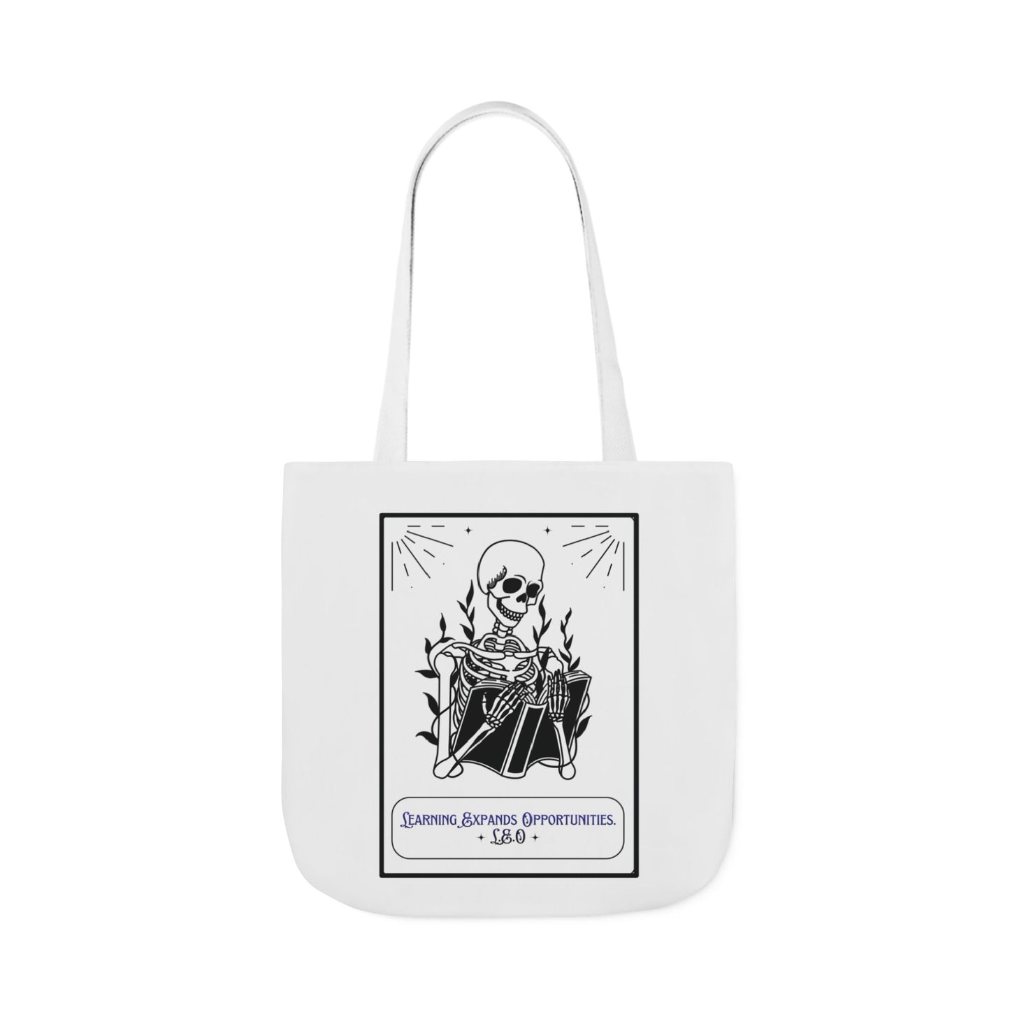 Personalized Initial Quote Skeleton Canvas Tote Custom Name