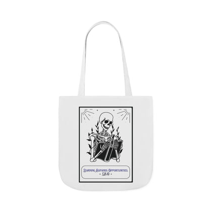 Personalized Initial Quote Skeleton Canvas Tote Custom Name
