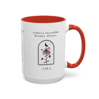 Personalized Initial Floral Moon Accent Coffee Mug