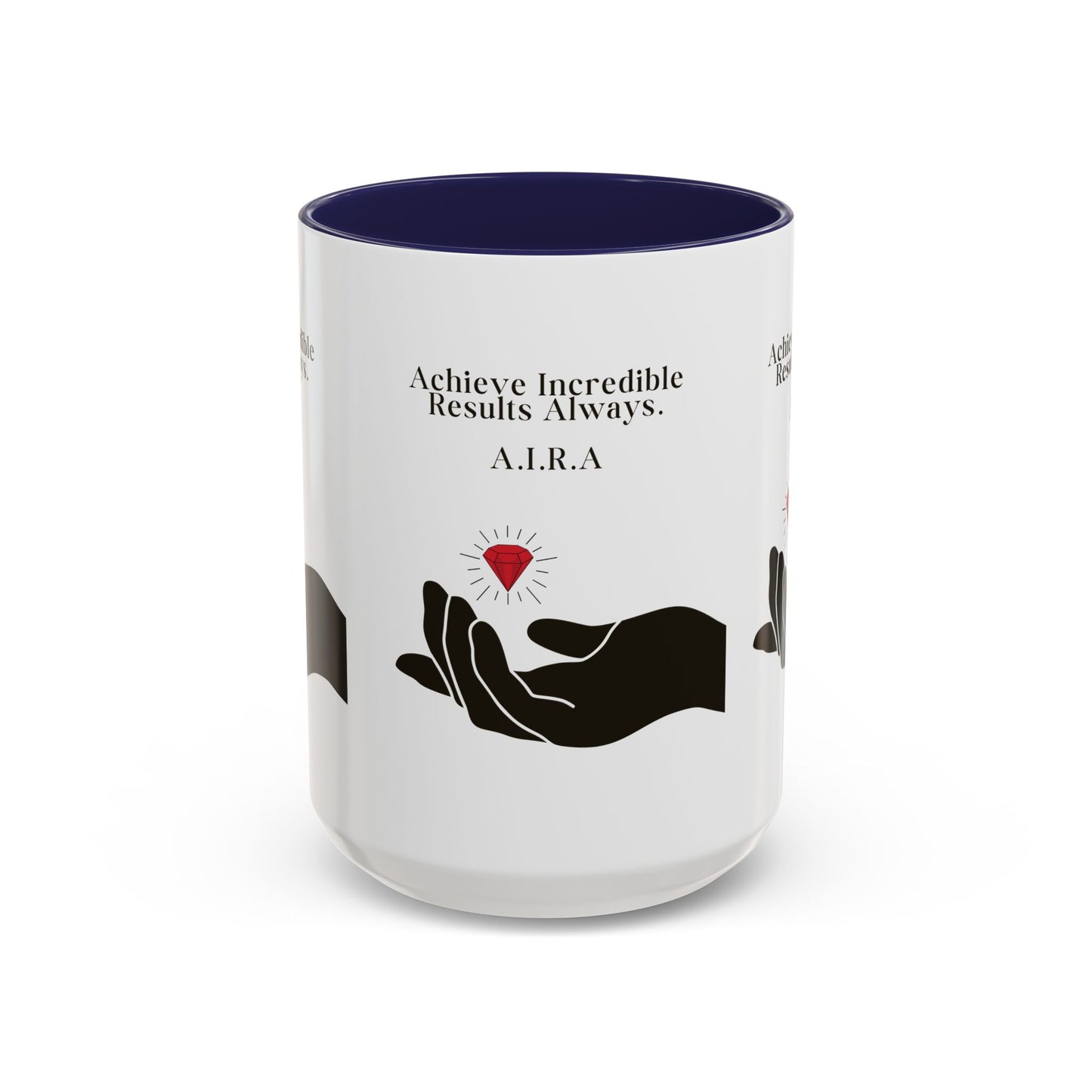 Personalized Initial Hand and Gem Accent Coffee Mug