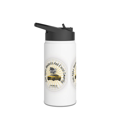 Personalized Initial Quote Horse Car Stainless Steel Water Bottle