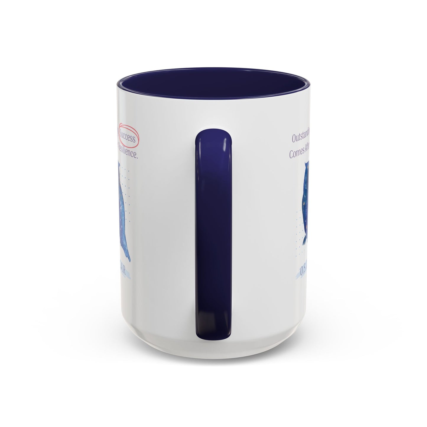 Personalized Initial Galaxy Owl Accent Coffee Mug