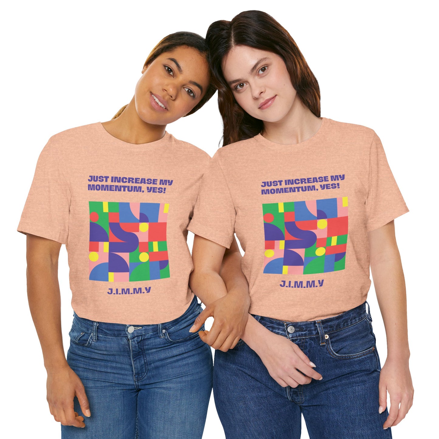 Personalized Momentum Graphic Colorful Geometric Design Tee