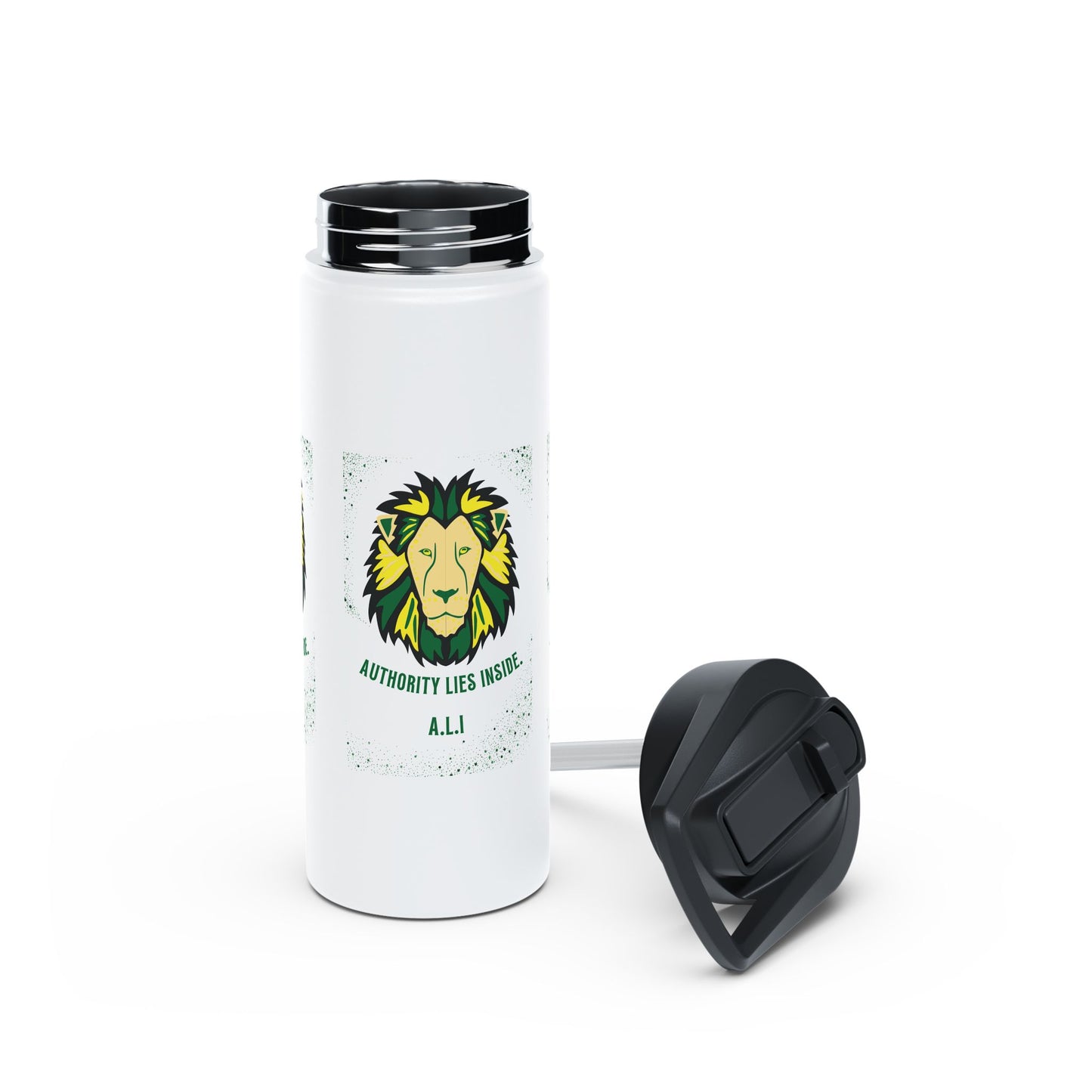 Personalized Initial Quote Lion Stainless Steel Water Bottle