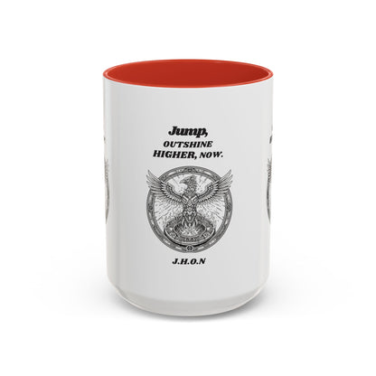 Personalized Eagle Circle Accent Coffee Mug