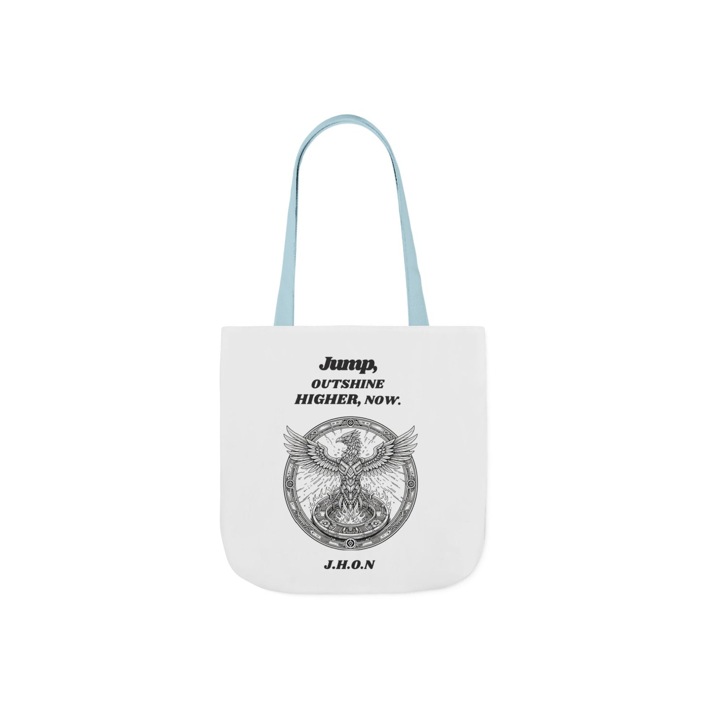 Personalized Initial Quote Circled Eagle Canvas Tote Custom Name