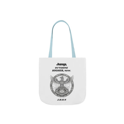 Personalized Initial Quote Circled Eagle Canvas Tote Custom Name
