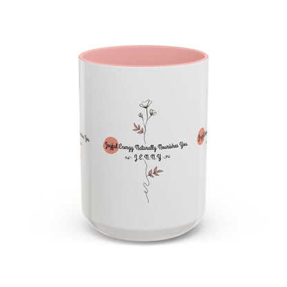 Personalized Initial Floral Minimalist Accent Coffee Mug