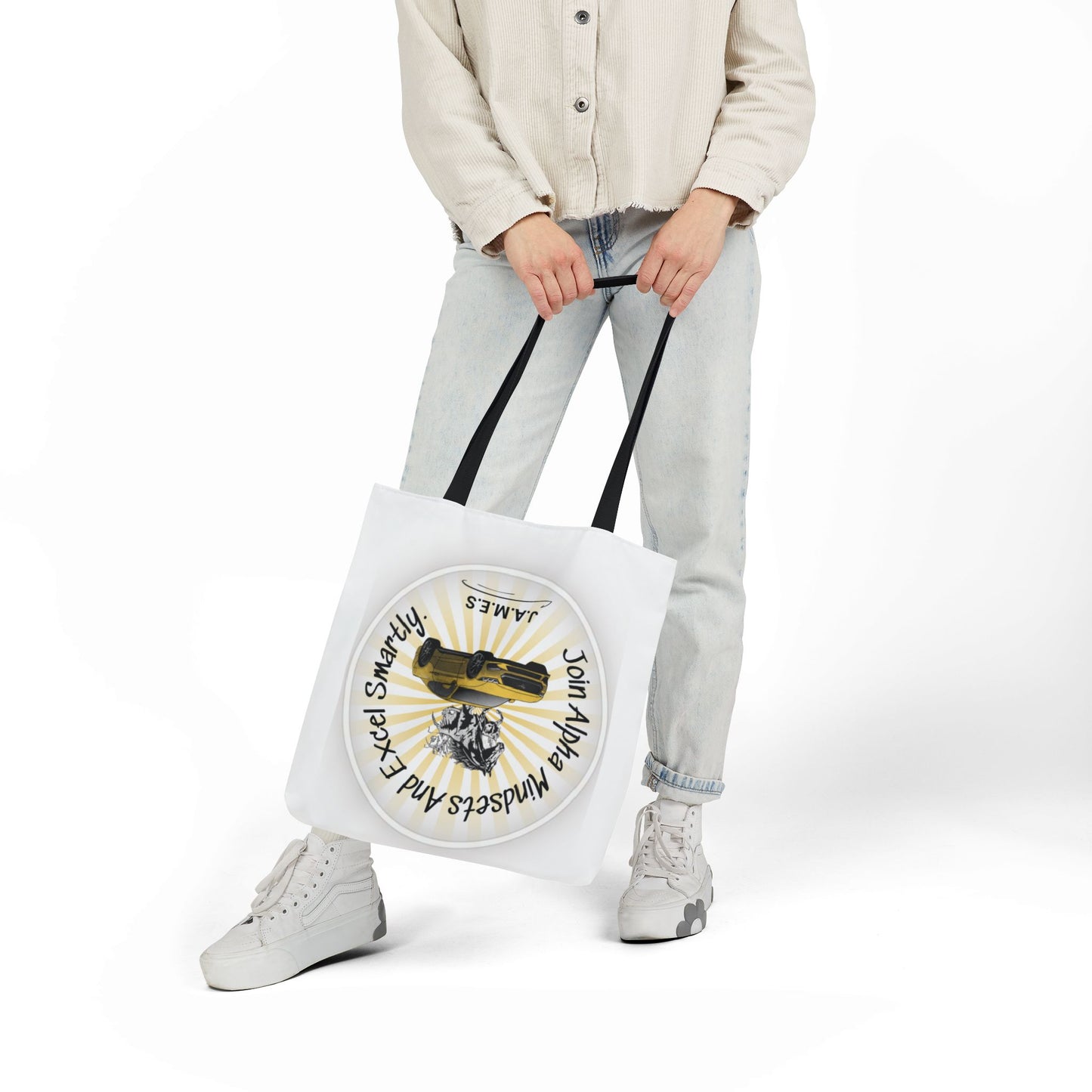 Personalized Initial Quote Horse Car Canvas Tote Custom Name