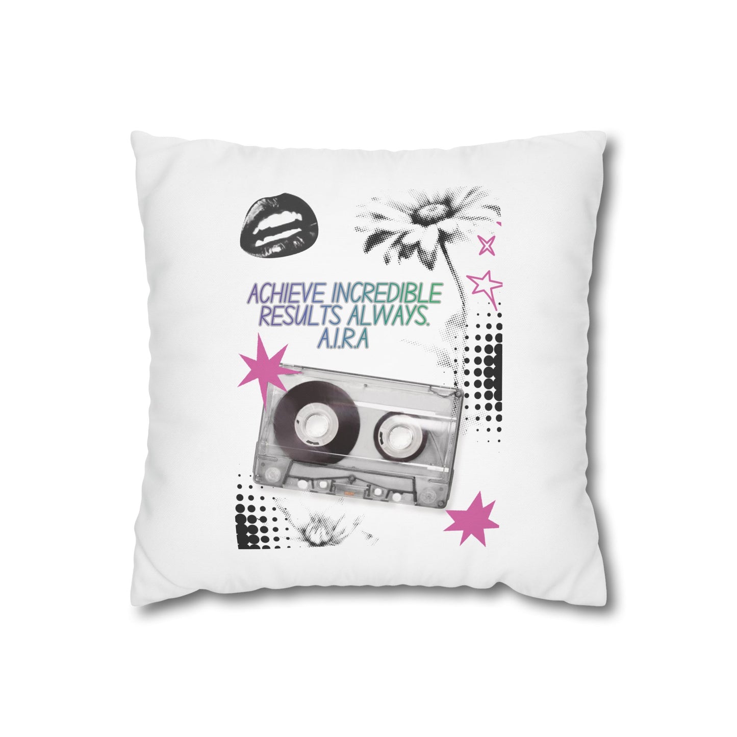 Customized monogrammed pillowcase with personalized quote. High-quality poly canvas square cushion cover, ideal for housewarming, wedding, or anniversary gifts with bespoke text.