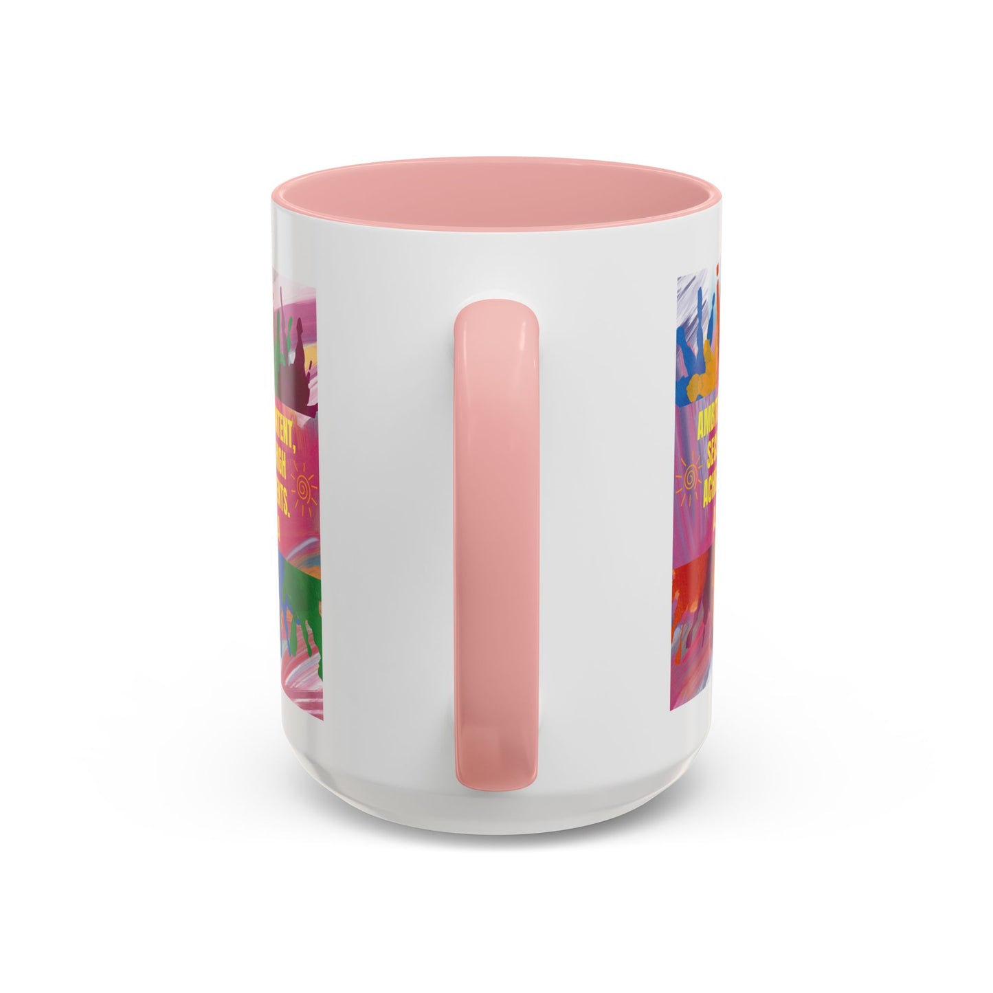 Personalized Initial Colorful Paint Accent Coffee Mug