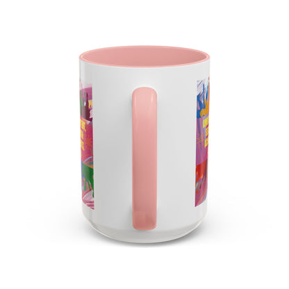 Personalized Initial Colorful Paint Accent Coffee Mug