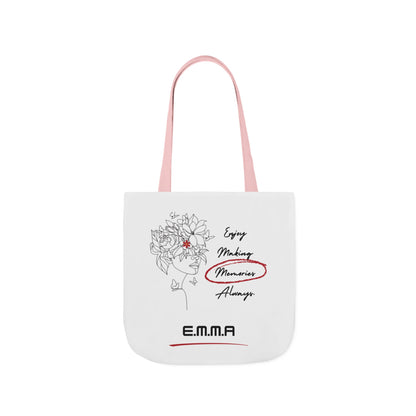 Personalized Initial Quote Floral Girl Canvas Tote Custom Name