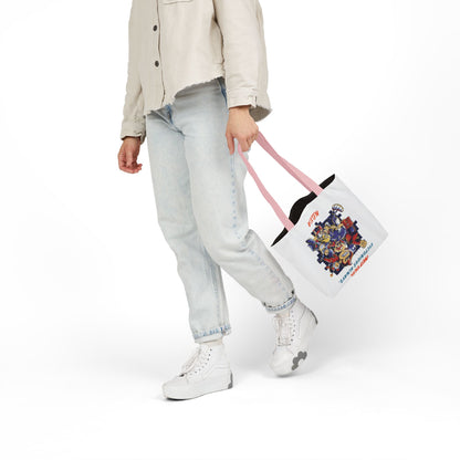 Personalized Initial Quote Cartoon Canvas Tote Custom Name