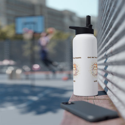 Personalized Initial Quote Exquisite Cat Stainless Steel Water Bottle