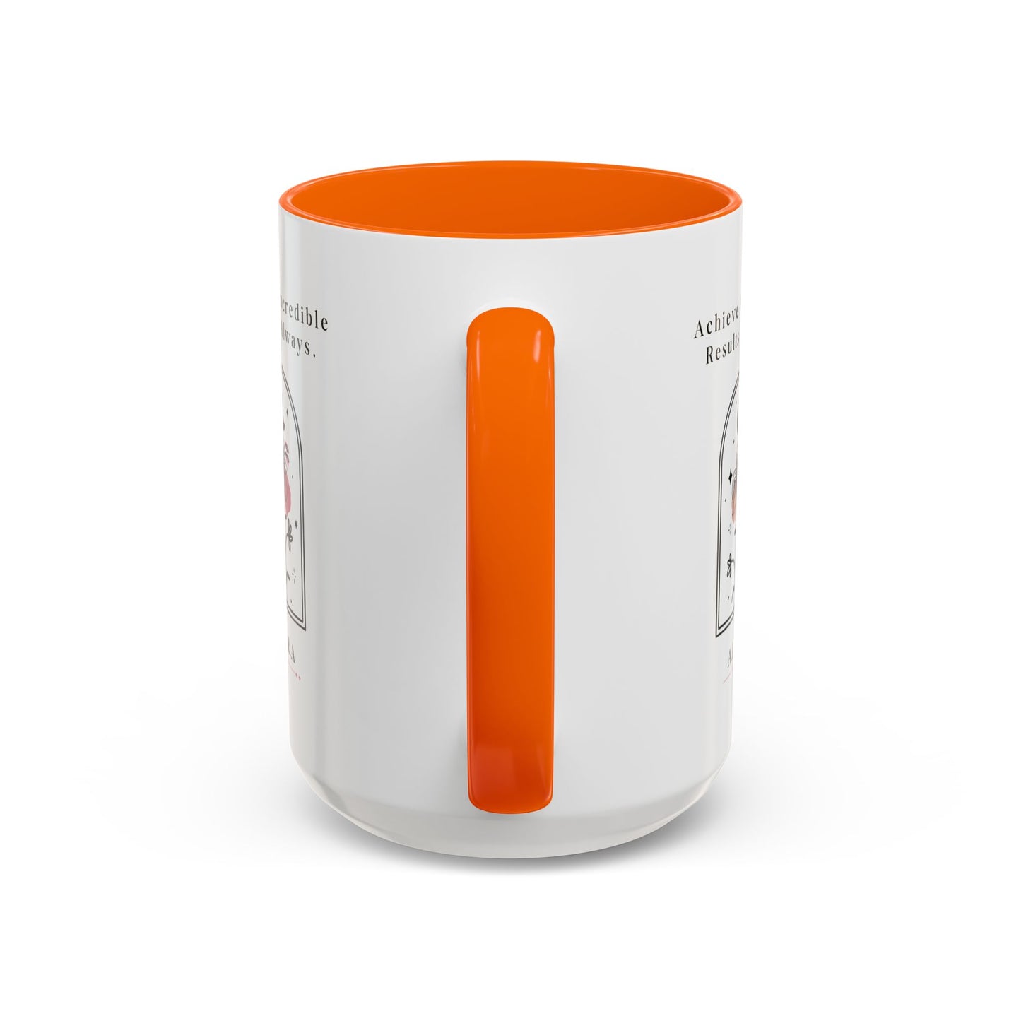 Personalized Initial Floral Moon Accent Coffee Mug