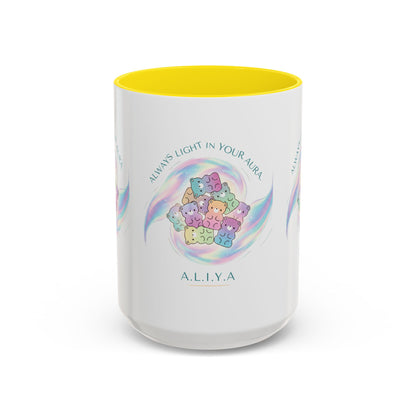 Personalized Initial Cloud Collage Accent Coffee Mug