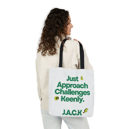 Personalized Initial Quote Simple Message Canvas Tote Custom Name