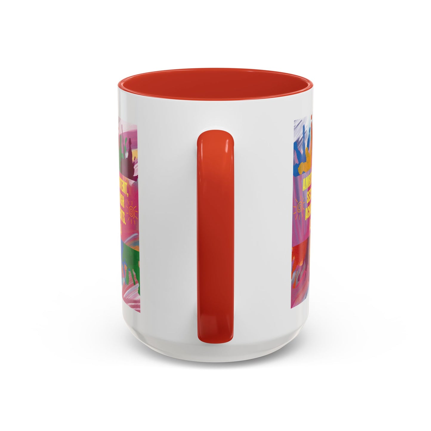 Personalized Initial Colorful Paint Accent Coffee Mug