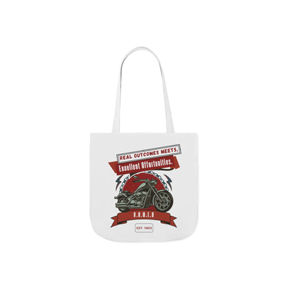 Personalized Initial Quote Motorcycle Canvas Tote Custom Name