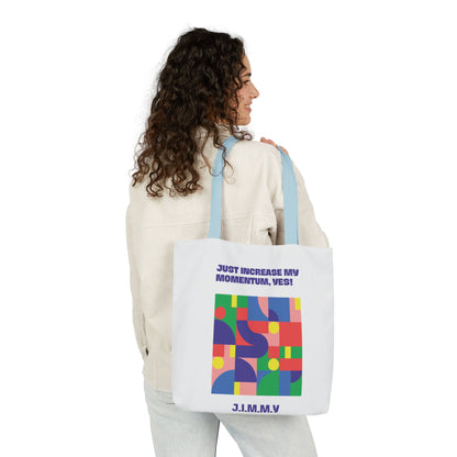 Personalized Initial Quote Colorful Momentum Canvas Tote Custom Name