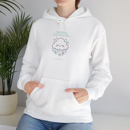 Personalized Cute Kawaii Cloud Hooded Sweatshirt