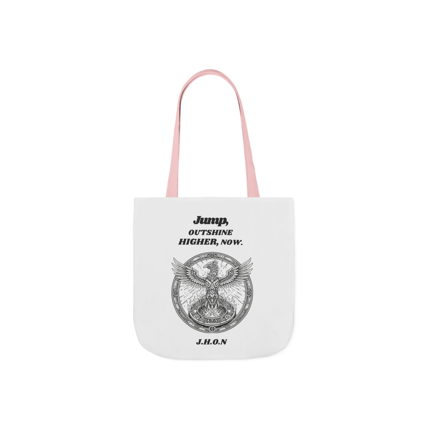 Personalized Initial Quote Circled Eagle Canvas Tote Custom Name