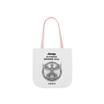 Personalized Initial Quote Circled Eagle Canvas Tote Custom Name