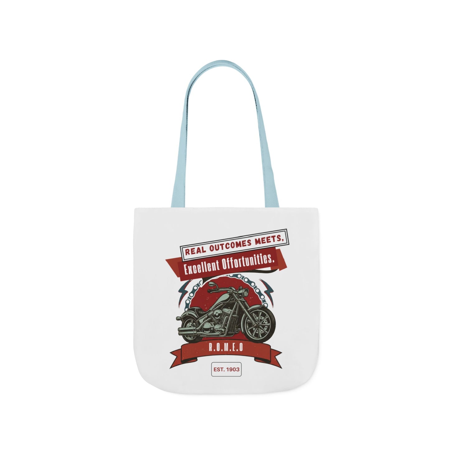 Personalized Initial Quote Motorcycle Canvas Tote Custom Name