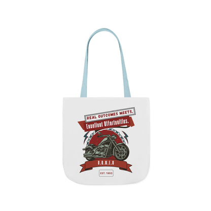 Personalized Initial Quote Motorcycle Canvas Tote Custom Name