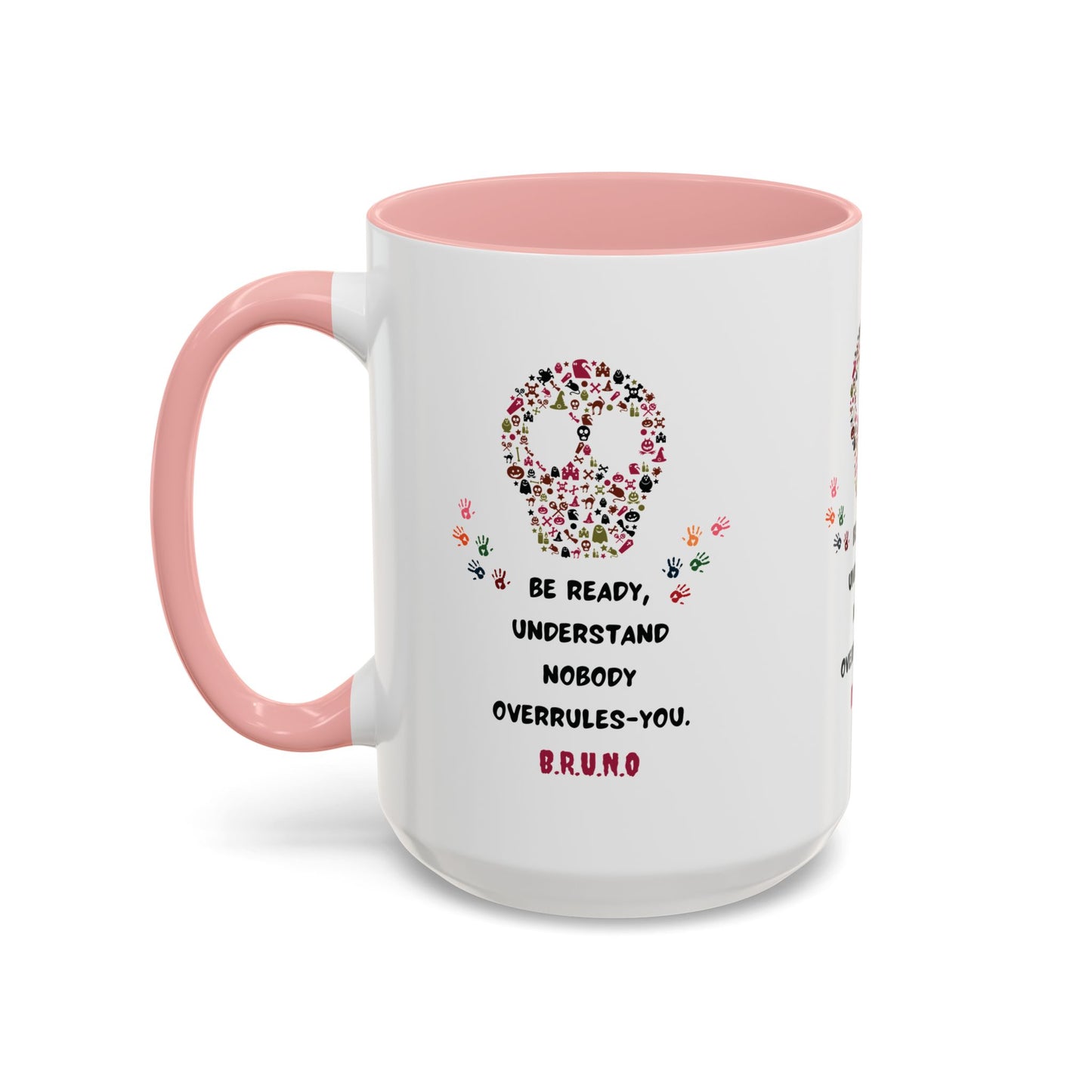 Personalized Initial Floral Skull Accent Coffee Mug