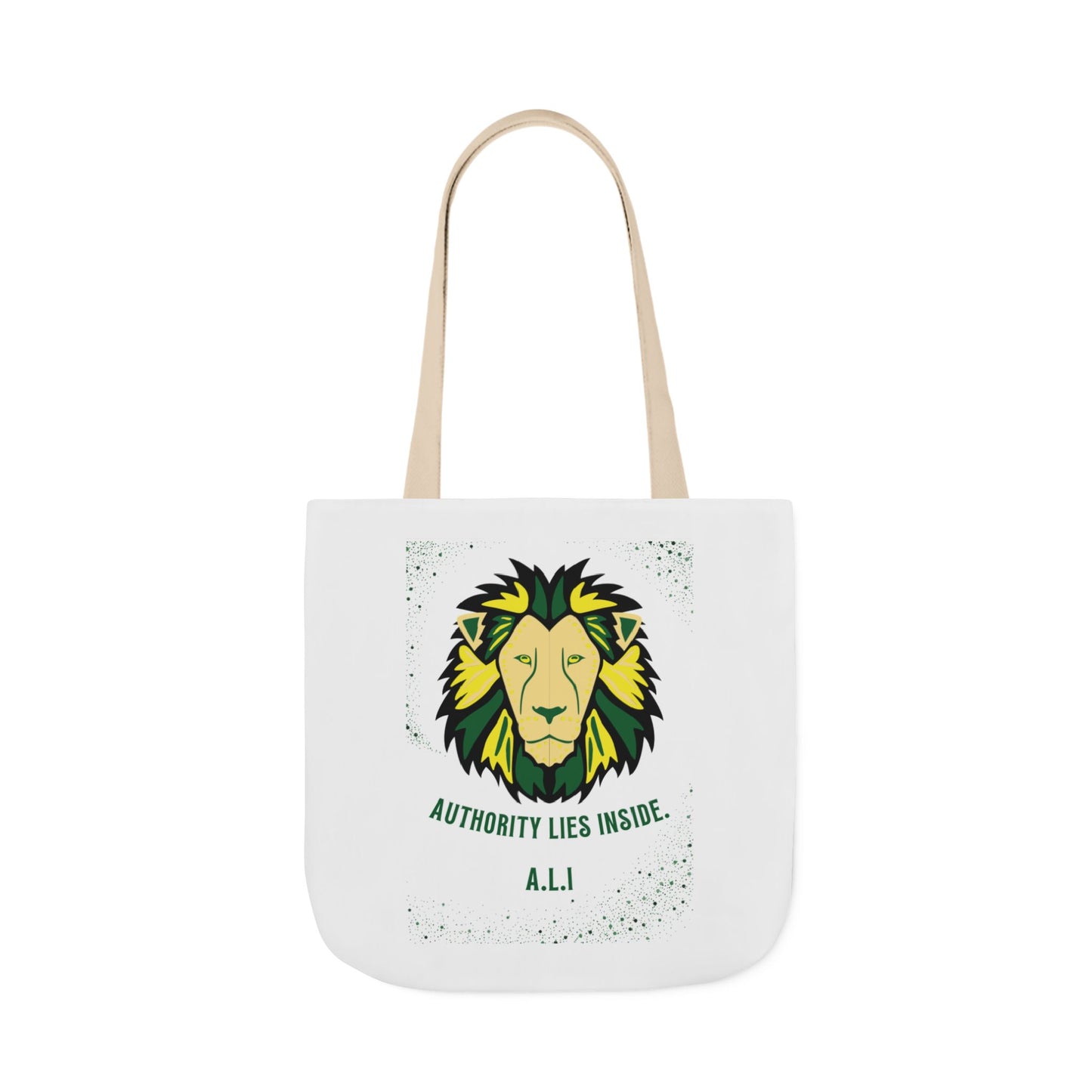Personalized Initial Quote Lion Canvas Tote Custom Name