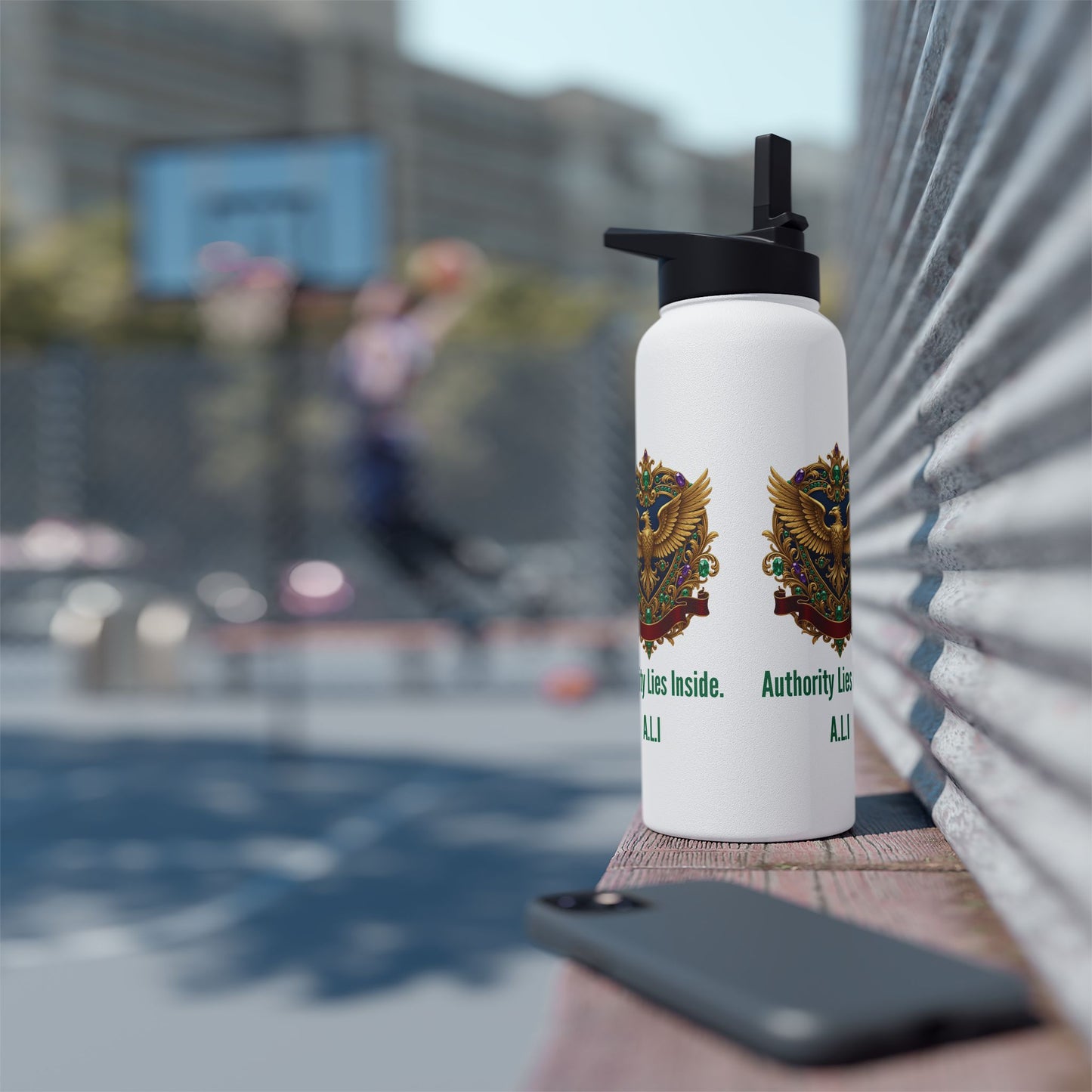 Personalized Initial Quote Eagle Stainless Steel Water Bottle