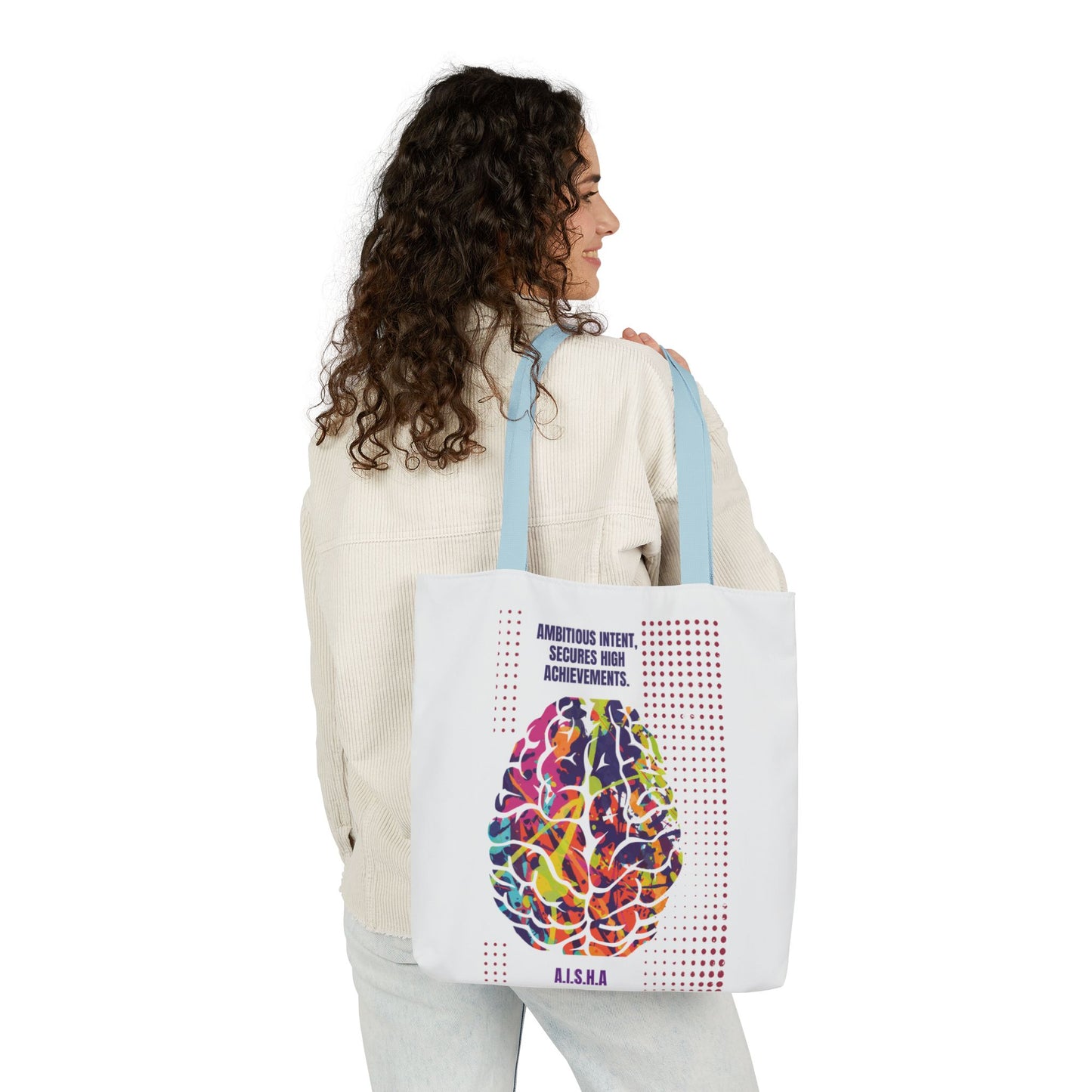 Personalized Initial Quote Brain Canvas Tote Custom Name