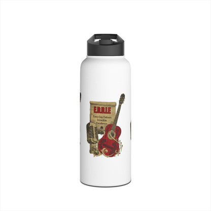 Personalized Initial Quote Guitar Stainless Steel Water Bottle