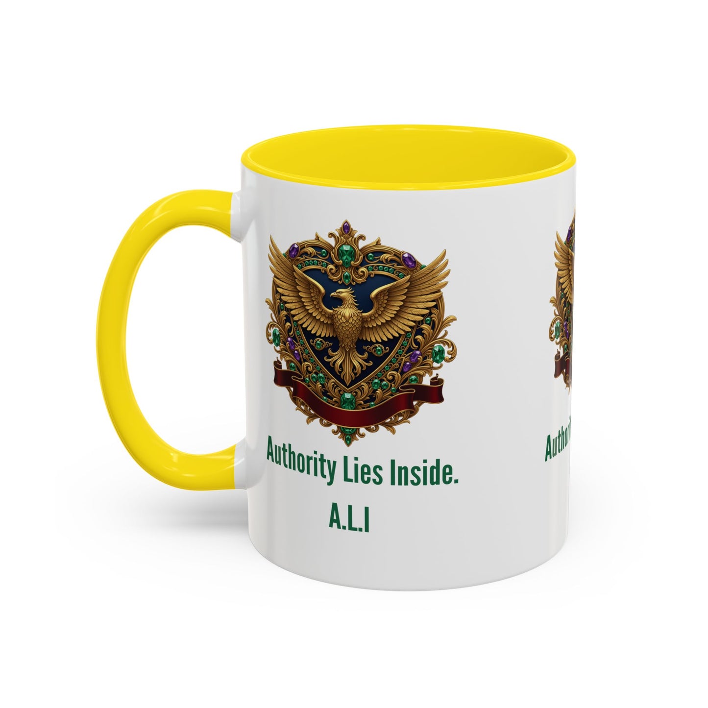 Personalized Initial Eagle Accent Coffee Mug