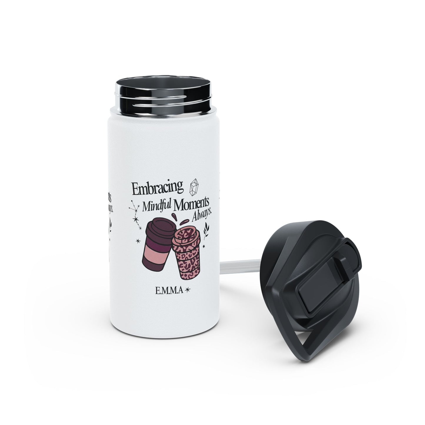 Personalized Initial Quote Coffee Cup Stainless Steel Water Bottle