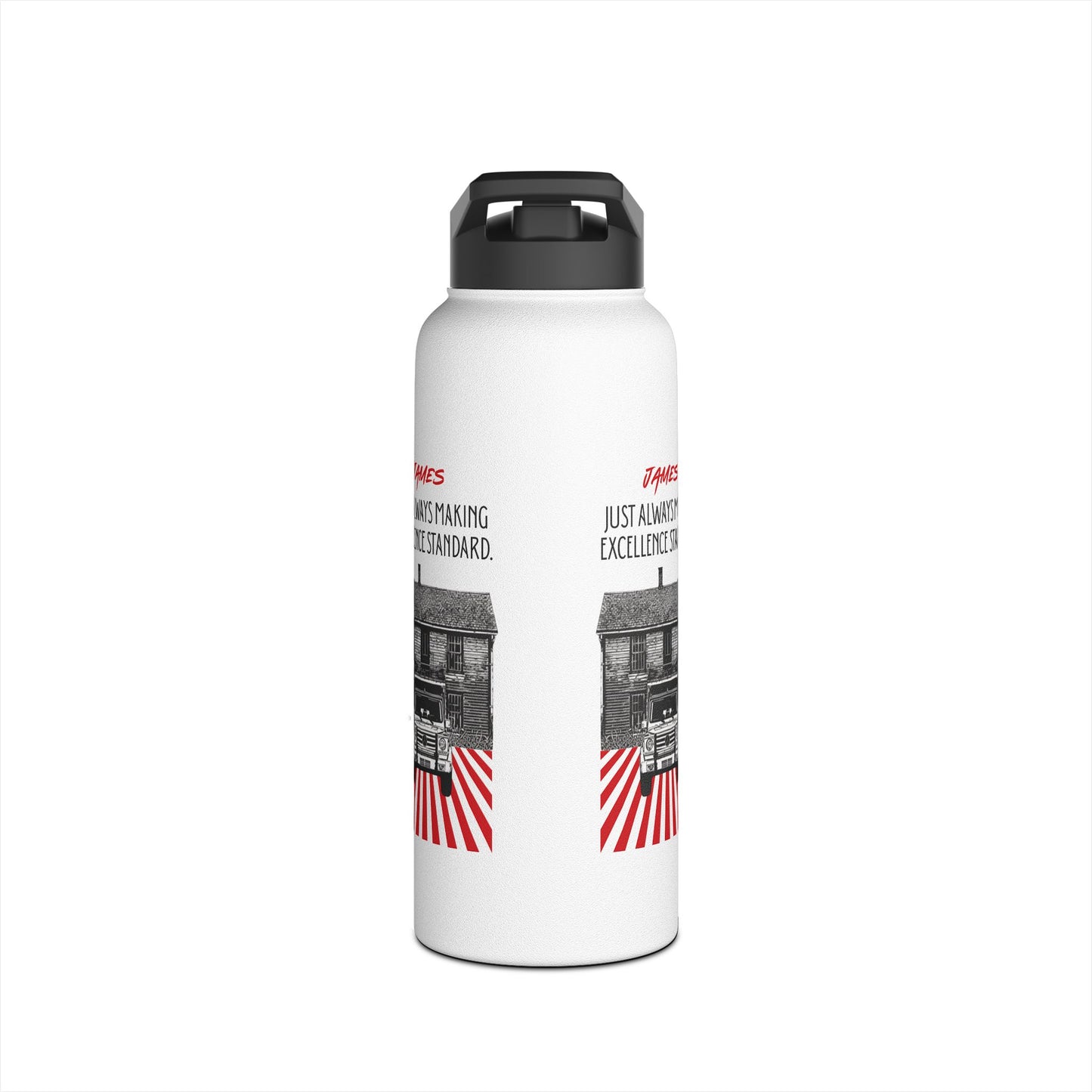 Personalized Initial Quote Vintage Car Stainless Steel Water Bottle