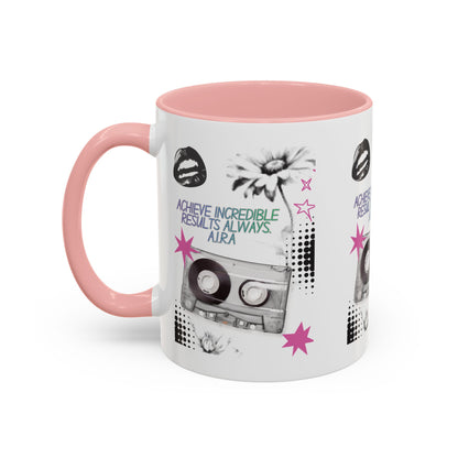 Personalized Cassette Vibes Accent Coffee Mug